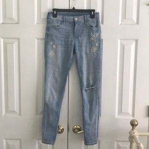 Old Navy Embroidered Rockstar Jeans